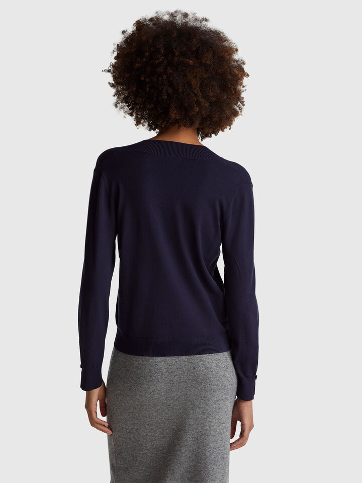 V NECK SWEATER L/S Women image number 2
